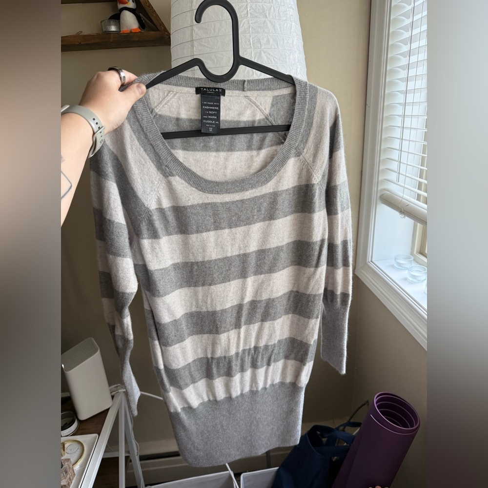 Talula Aritzia Cashmere Striped Sweater Sz XS